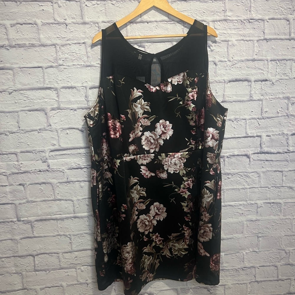 Maurices NWT 3x Floral Print Sleeveless Mini Dress